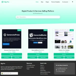 Digi Pro Template for WordPress Sites.
